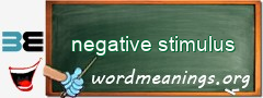 WordMeaning blackboard for negative stimulus